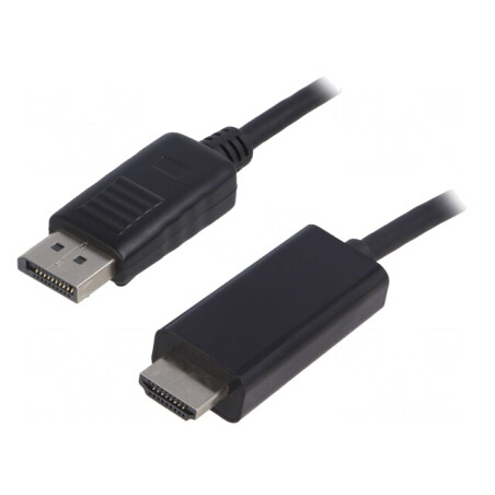 Cablu DisplayPort la HDMI 1m Negru | Electronic-mag.ro | Componente Electronice