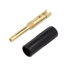 Mufă Banană 4mm Neagră 16A 50VDC | Electronic-mag.ro | Componente Electronice