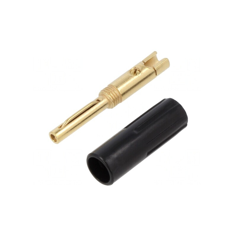 Mufă Banană 4mm Neagră 16A 50VDC | Electronic-mag.ro | Componente Electronice