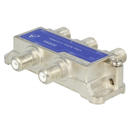 Splitter înşurubare 1218MHz 3D Line 4 Ieşiri F mamă | Electronic-mag.ro | Componente Electronice