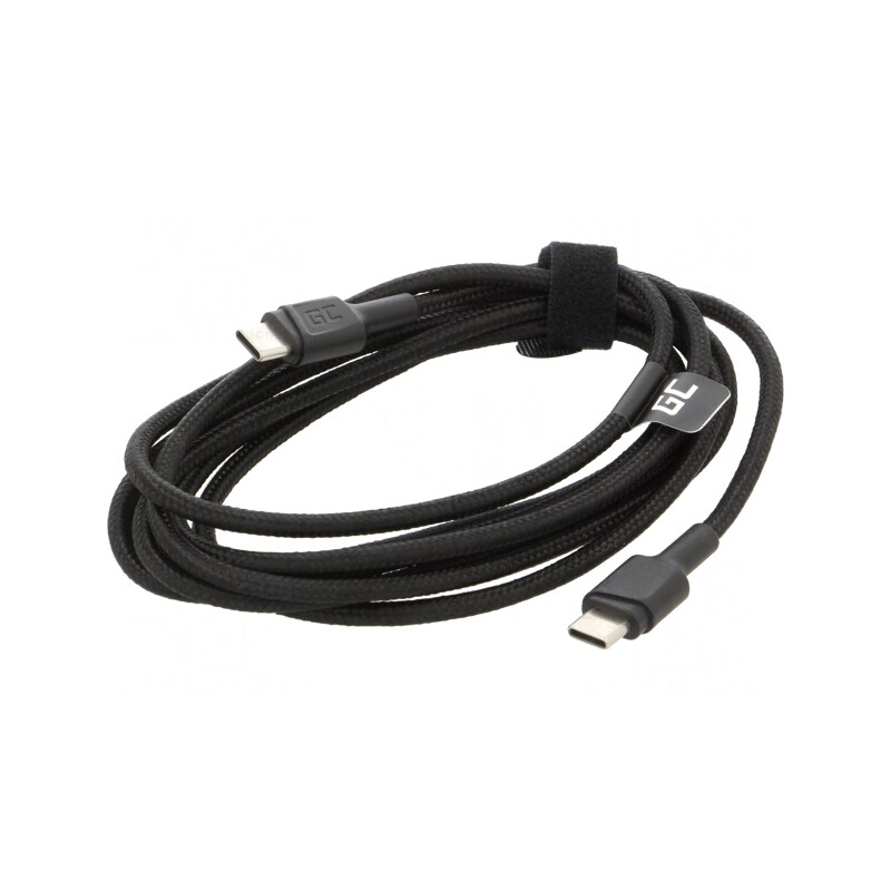 Cablu USB 2.0 USB-C 2m Negru 480Mbps | Electronic-mag.ro | Componente Electronice