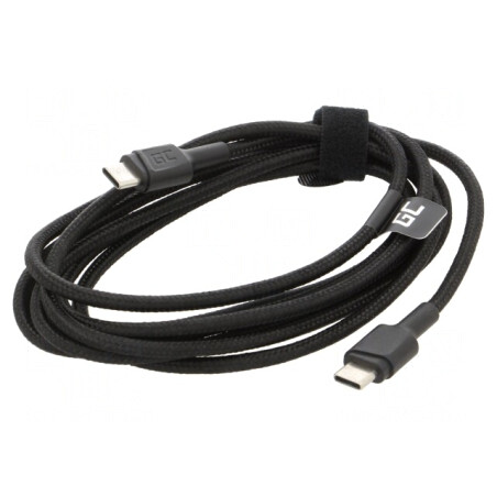 Cablu USB 2.0 USB-C 2m Negru 480Mbps | Electronic-mag.ro | Componente Electronice