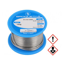 Sârmă de Lipit cu Plumb Sn60Pb40 1,5mm 0,1kg Bobină | Electronic-mag.ro | Componente Electronice