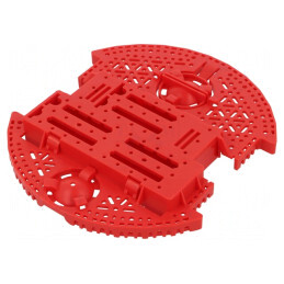 Şasiu Robotic Romi Roşu 165mm Kit | Electronic-mag.ro | Componente Electronice