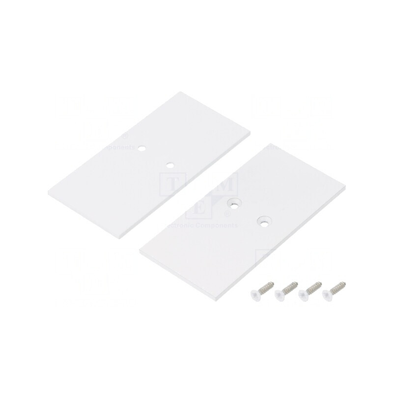 Obturator Alb pentru Profil LED, Set 2 Bucăți, 33.4x67.5x2mm, Oțel | Electronic-mag.ro | Componente Electronice
