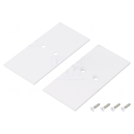 Obturator Alb pentru Profil LED, Set 2 Bucăți, 33.4x67.5x2mm, Oțel | Electronic-mag.ro | Componente Electronice
