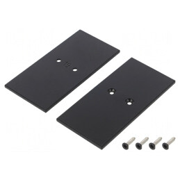 Obturator negru pentru profil LED 33,4x67,5mm - 2 buc. | Electronic-mag.ro | Componente Electronice