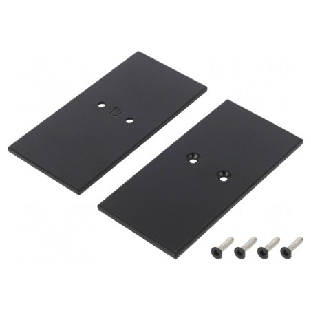 Obturator negru pentru profil LED 33,4x67,5mm - 2 buc. | Electronic-mag.ro | Componente Electronice