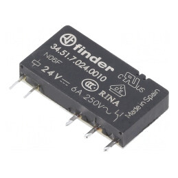 Releu Electromagnetic SPDT 24VDC 6A | Electronic-mag.ro | Componente Electronice