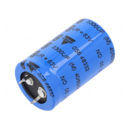 Condensator Electrolitic Snap-In 3,3mF 63V 25x40mm | Electronic-mag.ro | Componente Electronice