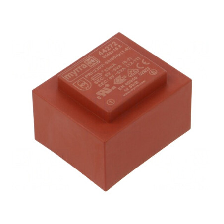 Transformator încapsulat 10VA 230V 9V PCB | Electronic-mag.ro | Componente Electronice