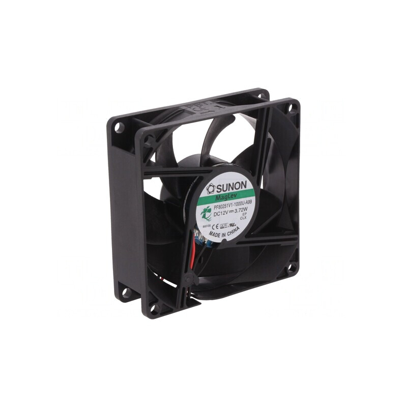 Ventilator DC Axial 12V 80x80x25mm 101,4m3/h 44,7dBA | Electronic-mag.ro | Componente Electronice