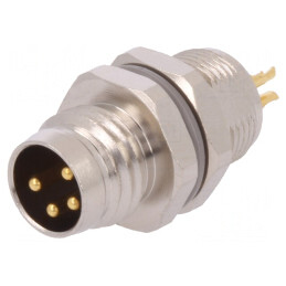 Conector M8 Tată 4-Pin Neecranat IP67 30V | Electronic-mag.ro | Componente Electronice