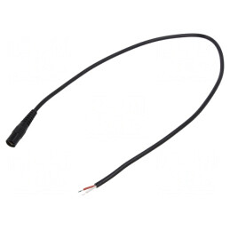 Cablu DC 5,5/2,5 Soclu Drept Negru 5m 2x0,5mm2 | Electronic-mag.ro | Componente Electronice