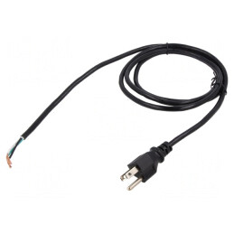 Cablu Alimentare NEMA 5-15 1.8m Negru 10A | Electronic-mag.ro | Componente Electronice
