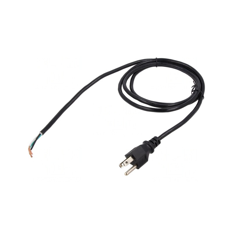 Cablu Alimentare NEMA 5-15 1.8m Negru 10A | Electronic-mag.ro | Componente Electronice