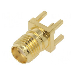 Mufă SMA mamă 50Ω THT aurită pe cablu PTFE | Electronic-mag.ro | Componente Electronice