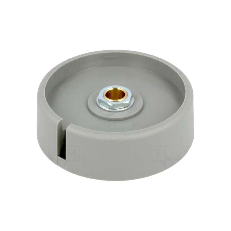 Buton rotativ gri cu indicator, poliamidă, Ø 6mm, Ø 50x16mm | Electronic-mag.ro | Componente Electronice