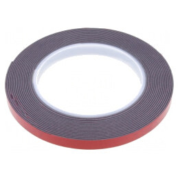 Bandă dublu adezivă acrilică neagră 9mm x 5m | Electronic-mag.ro | Componente Electronice