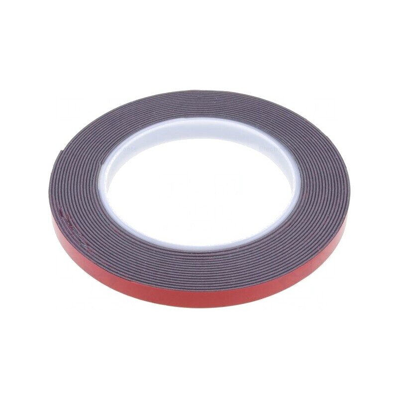 Bandă dublu adezivă acrilică neagră 9mm x 5m | Electronic-mag.ro | Componente Electronice