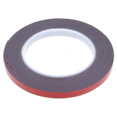 Bandă dublu adezivă acrilică neagră 9mm x 5m | Electronic-mag.ro | Componente Electronice