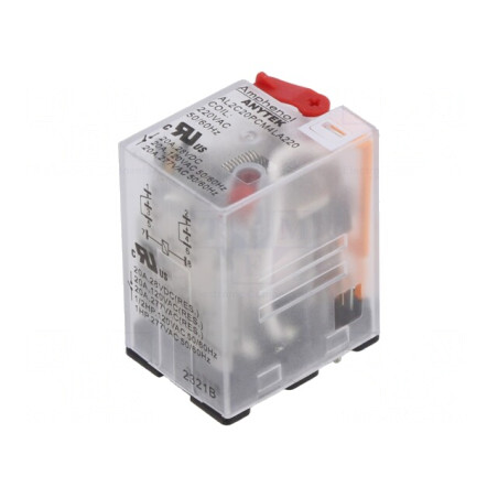 Releu Electromagnetic Industrial DPDT 220V 20A PCB | Electronic-mag.ro | Componente Electronice