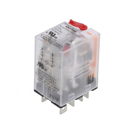 Releu Electromagnetic Industrial DPDT 220V 20A | Electronic-mag.ro | Componente Electronice