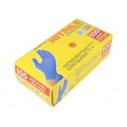 Mănuși Protecție Nitril Albastru XL 100 Bucăți | Electronic-mag.ro | Componente Electronice