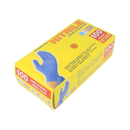 Mănuși Protecție Nitril Albastru XL 100 Bucăți | Electronic-mag.ro | Componente Electronice