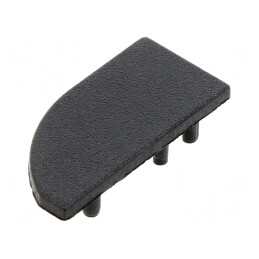 Obturator negru pentru profil LED, set 2 bucăți | Electronic-mag.ro | Componente Electronice