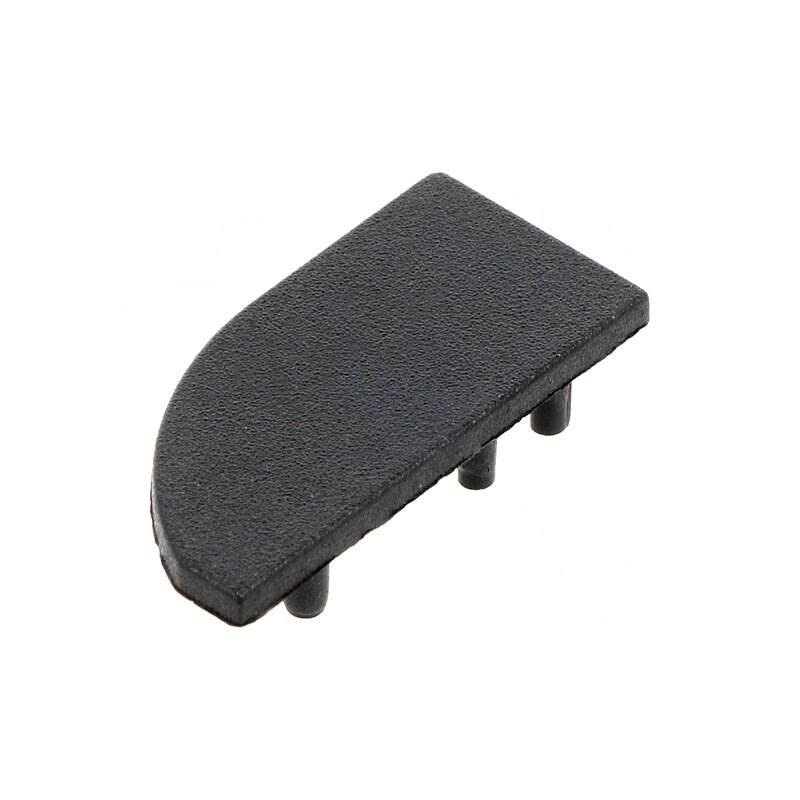Obturator negru pentru profil LED, set 2 bucăți | Electronic-mag.ro | Componente Electronice