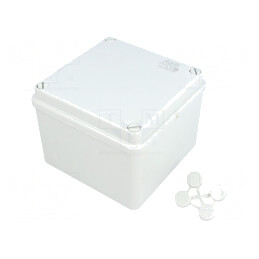 Carcasă universală gri IP55 100x100x80mm pentru perete | Electronic-mag.ro | Componente Electronice