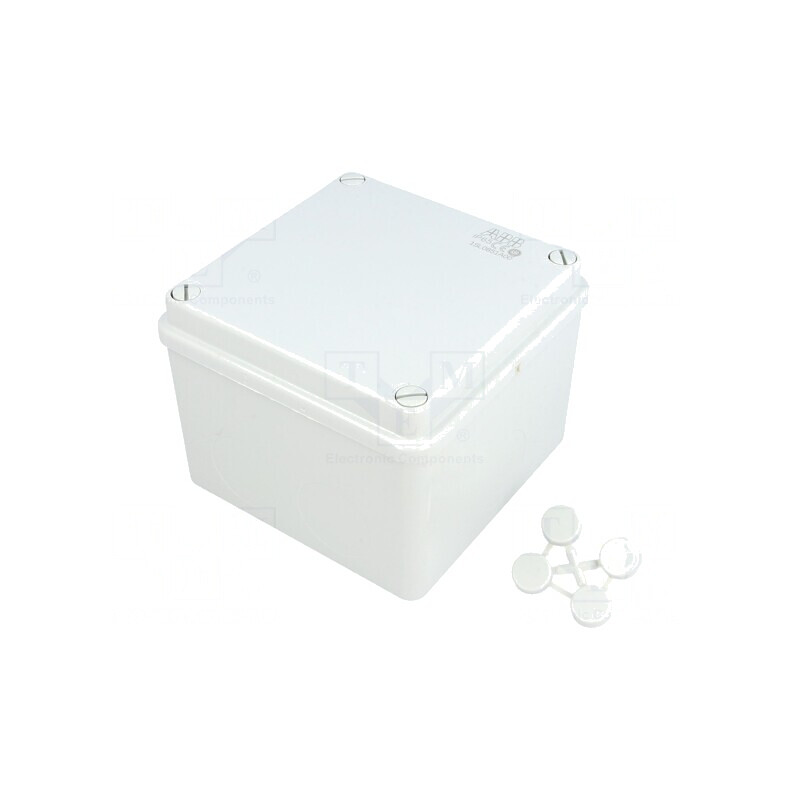 Carcasă universală gri IP55 100x100x80mm pentru perete | Electronic-mag.ro | Componente Electronice