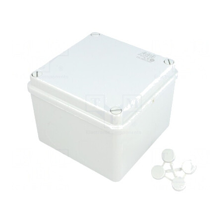 Carcasă universală gri IP55 100x100x80mm pentru perete | Electronic-mag.ro | Componente Electronice