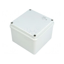 Carcasă universală gri IP65 pentru perete 100x100x80mm | Electronic-mag.ro | Componente Electronice