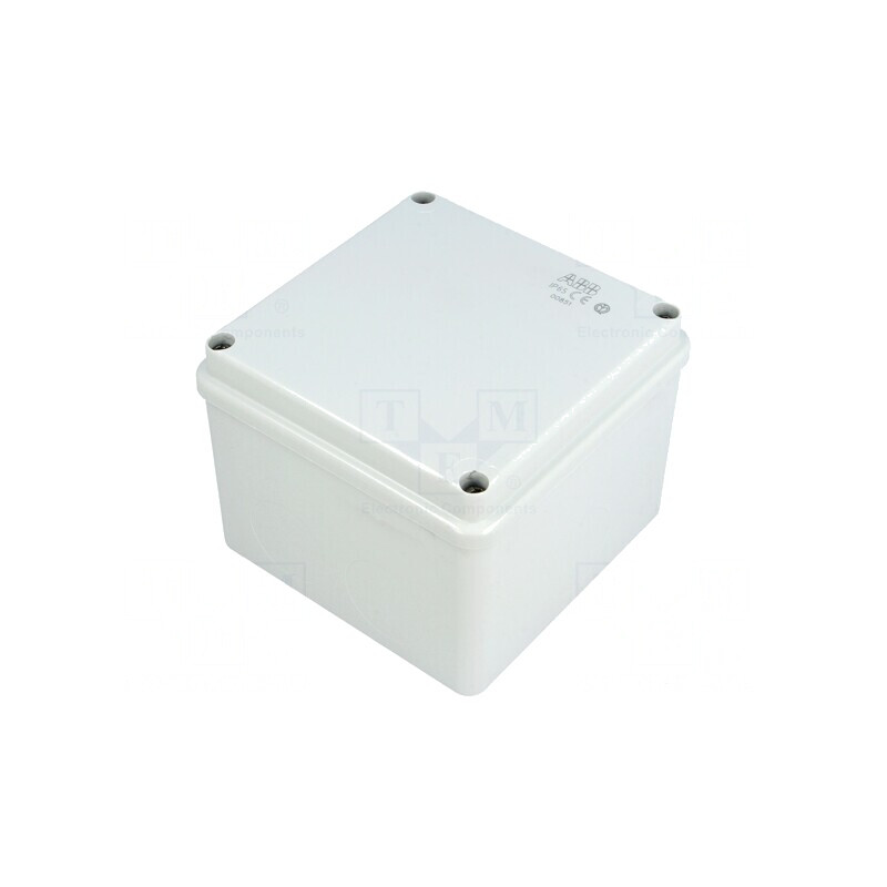 Carcasă universală gri IP65 pentru perete 100x100x80mm | Electronic-mag.ro | Componente Electronice