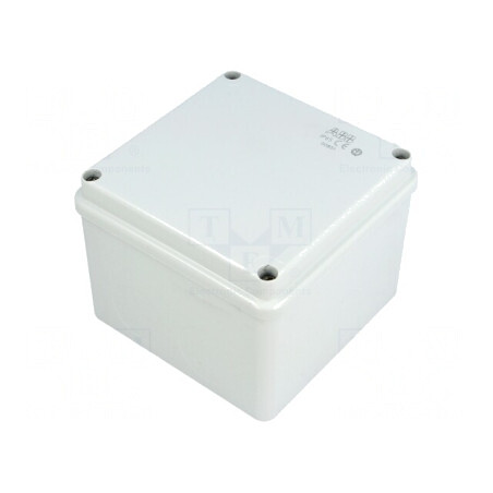 Carcasă universală gri IP65 pentru perete 100x100x80mm | Electronic-mag.ro | Componente Electronice