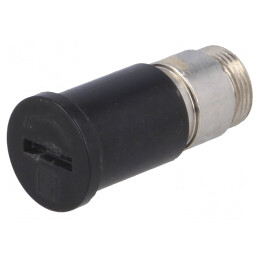 Adaptor; siguranţe cilindrice; 6,3x32mm; 16A; neagră; 500VAC; FUL