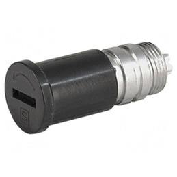 Adaptor Siguranțe Cilindrice 5x20mm 16A Negru 500VAC FUL | Electronic-mag.ro | Componente Electronice