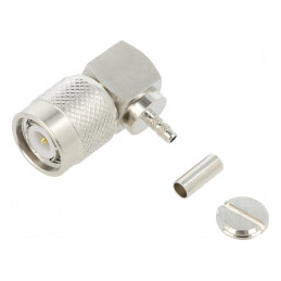 Mufă TNC tată unghi 90° 50Ω crimpat POM | Electronic-mag.ro | Componente Electronice