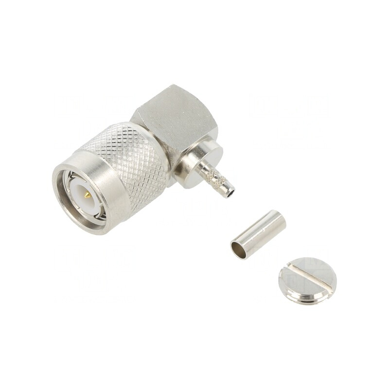 Mufă TNC tată unghi 90° 50Ω crimpat POM | Electronic-mag.ro | Componente Electronice