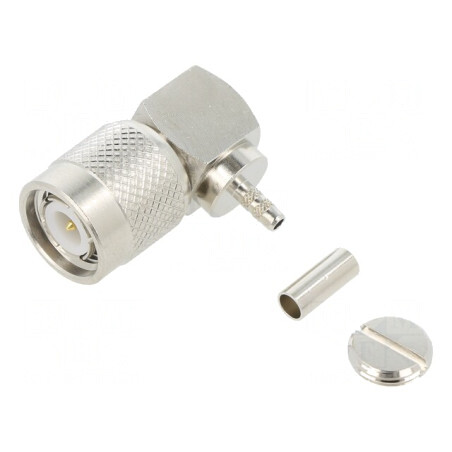 Mufă TNC tată unghi 90° 50Ω crimpat POM | Electronic-mag.ro | Componente Electronice