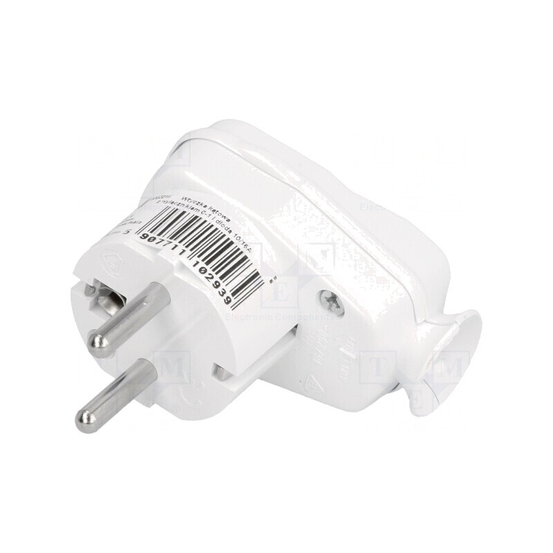 'Conector Alimentare AC Tată 250V 16A Alb' | Electronic-mag.ro | Componente Electronice