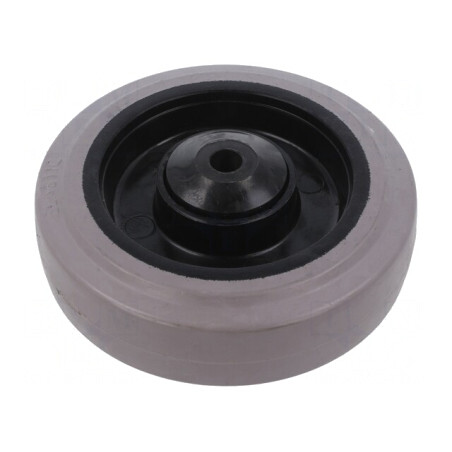 Roată de transport 125mm gumă Duritate Shore 65 | Electronic-mag.ro | Componente Electronice