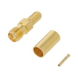 Mufă SMA Mamă Drept 50Ω RG58C/U Crimpat Pe Cabluri PTFE | Electronic-mag.ro | Componente Electronice