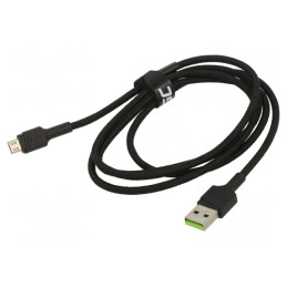 Cablu USB 2.0 A la Micro B 1.2m Negru 480Mbps