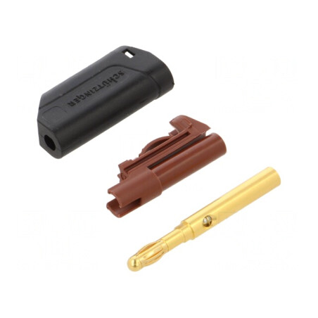 Mufă Banană Neagră 4mm 32A 30V | Electronic-mag.ro | Componente Electronice