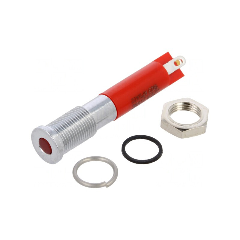 Lampa LED Roșie Ø6mm IP67 Alamă | Electronic-mag.ro | Componente Electronice Lampa LED Roșie Ø6mm IP67 Alamă | Electronic-mag.ro | Componente Electronice