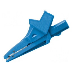 Bornă crocodil albastră 12A 600VDC 4mm | Electronic-mag.ro | Componente Electronice