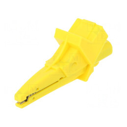 Bornă crocodil galbenă 12A 600VDC 4mm | Electronic-mag.ro | Componente Electronice